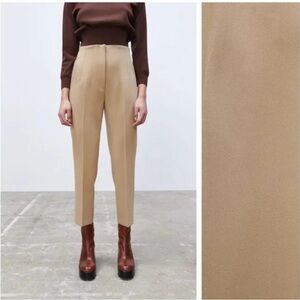 Zara “Pants with a high waist” size Small, Camel color